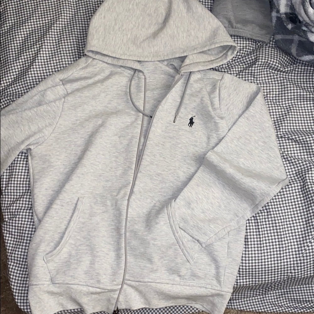 Medium zip up polo sweater
